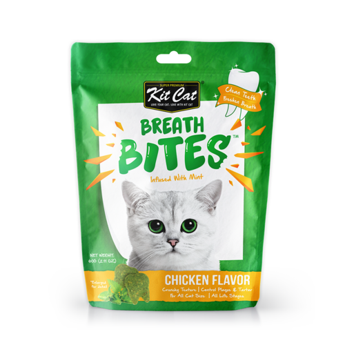 Kit Cat Breath Bites for Cats - Chicken Flavour - 60g