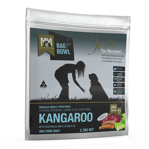 Meals for Mutts Adult Dog Grain Free Dry Food - Kangaroo - 2.5kg