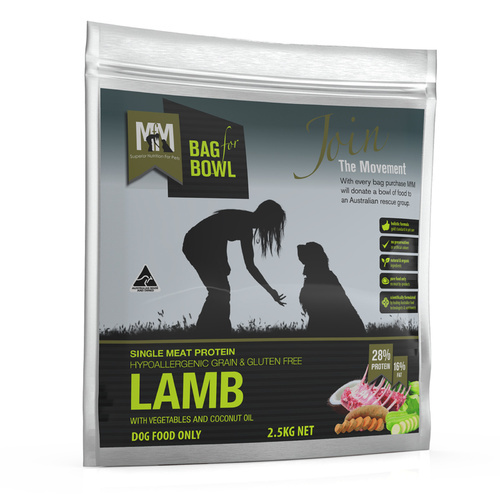 Meals for Mutts Adult Dog Grain Free Dry Food - Lamb - 2.5kg