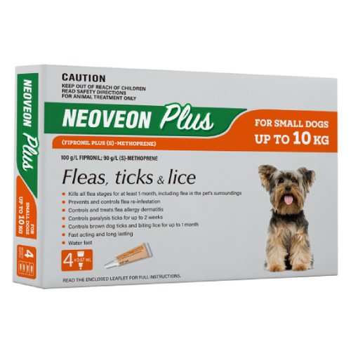 Neoveon Plus for Dogs up to 10kg - 4 Pack - Orange