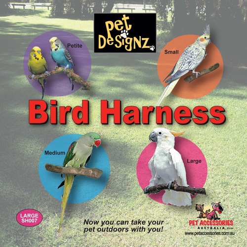 Bird Harness - Petite (Budgie Size)(Bird Harness Petite Colours:Black)