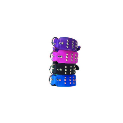 Studded Staffy Dog Collar - 60cm (Studded Staffy Collar 60cm Colours:Blue)