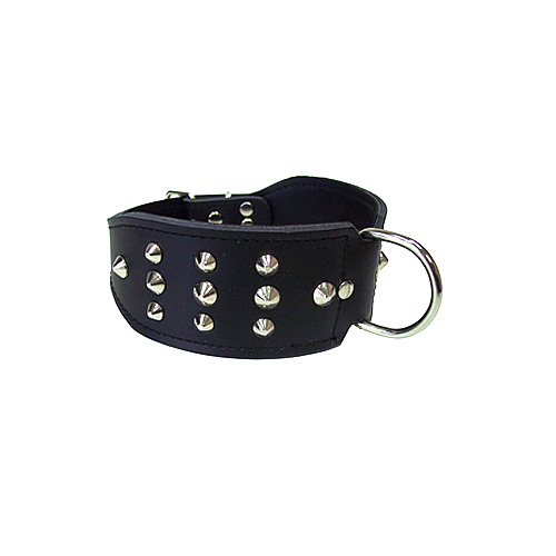 Studded Staffy Dog Collar - 65cm (Black)
