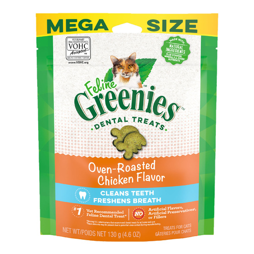 Greenies Feline Oven Roasted Chicken Flavour - 130g