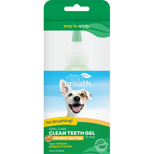 Tropiclean Fresh Breath Clean Teeth Gel - Peanut Butter - 118ml