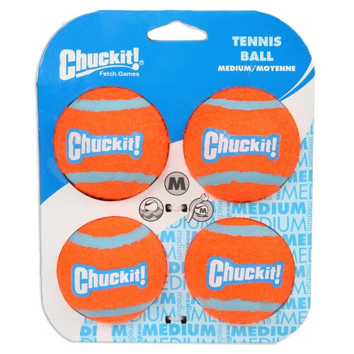 Chuckit Fantastic Tennis Ball - Medium (6cm) - 4 Pack