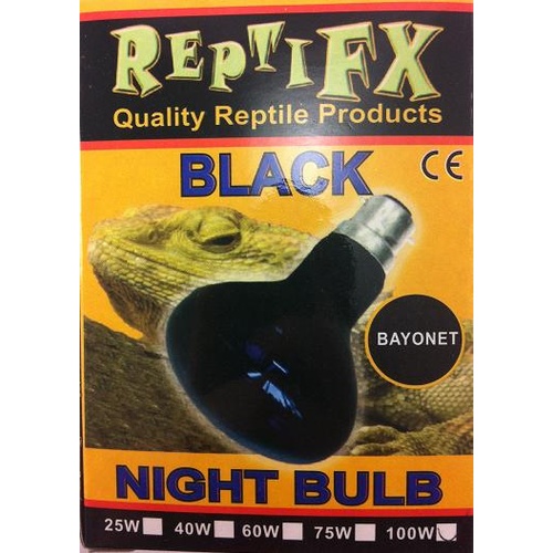 ReptiFX Black Night Bulb - 60W - Bayonet