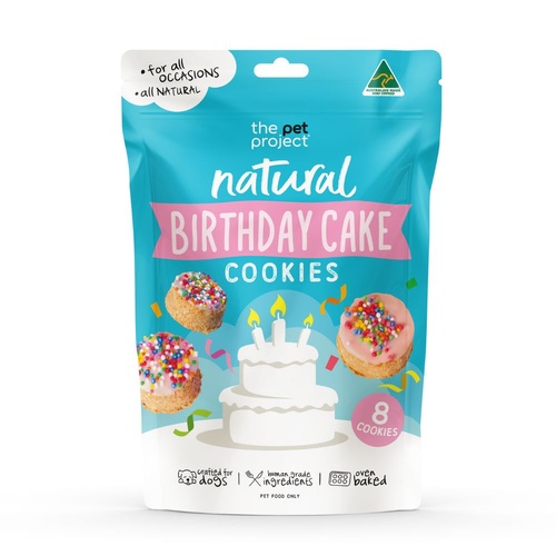 The Pet Project Birthday Cake Cookies - 8 Pack