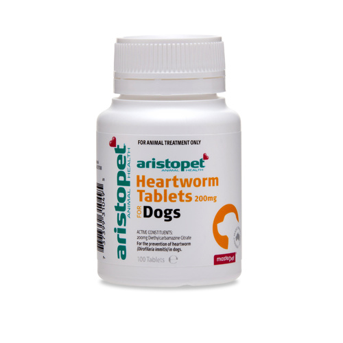 Heartworm Tablets for Dogs 200mg (Aristopet) - 100 Tablets