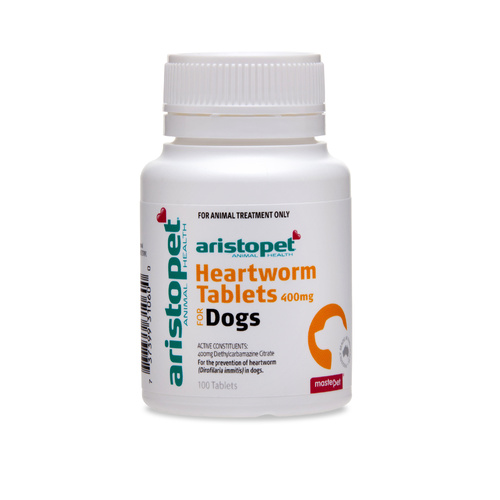 Heartworm Tablets for Dogs 400mg (Aristopet) - 100 Tablets