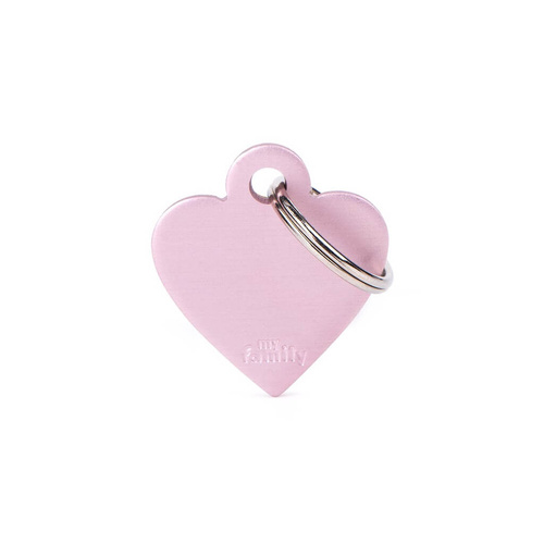 My Family Pet Tag Basic Heart - Pink - Small
