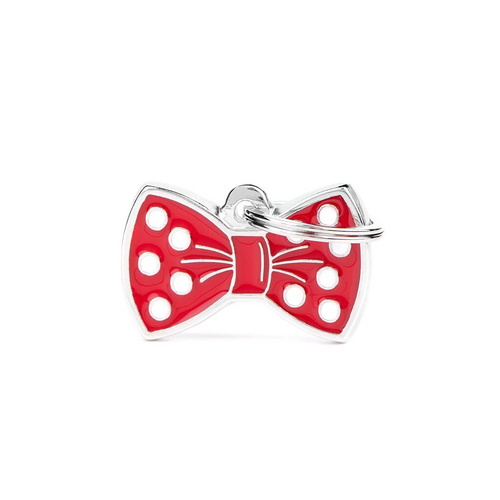 My Family Pet Tag Charm - Red Bow
