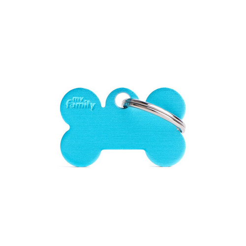 My Family Pet Tag Basic Bone - Light Blue - Small (3cm x 1.8cm)