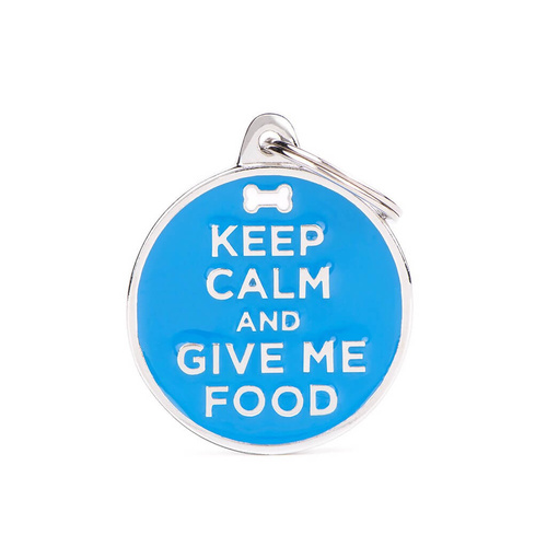 My Family Pet Tag Charm - Keep Calm & Give Me Food