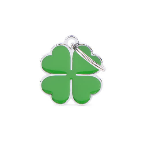 My Family Pet Tag Charm - Leaf Clover