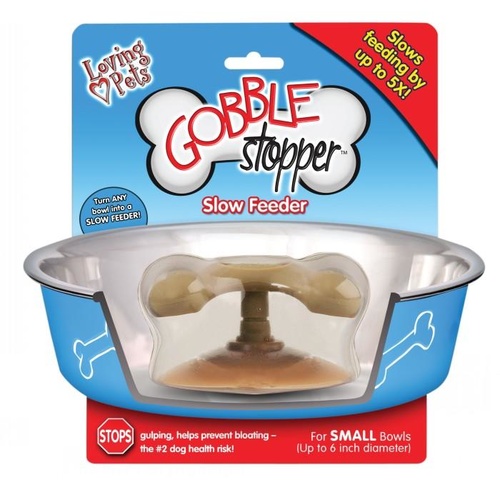Gobble Stopper Slow Feeder for Dog Bowls - Small