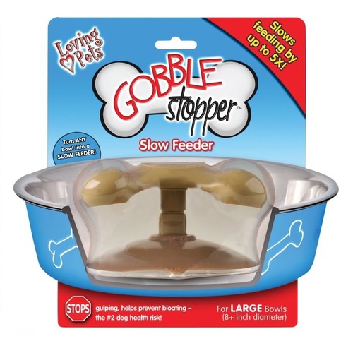 Gobble Stopper Slow Feeder for Dog Bowls - Large
