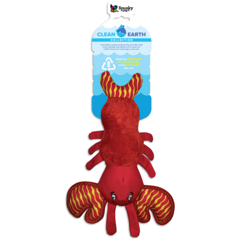 Spunky Pup Clean Earth Dog Toy - Lobster - Large