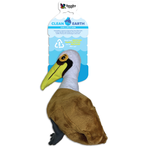 Spunky Pup Clean Earth Dog Toy - Pelican - Large