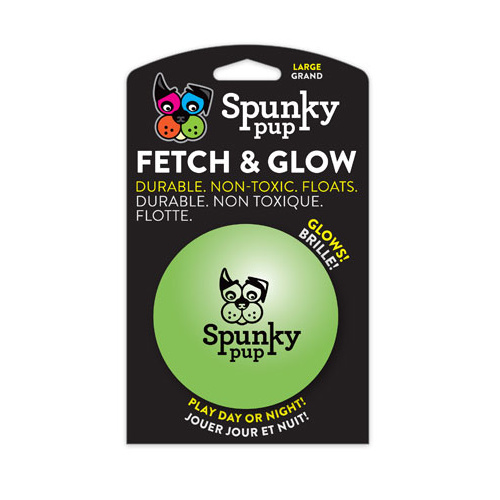 Spunky Pup Fetch & Glow Ball - Large (9cm)