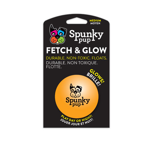 Spunky Pup Fetch & Glow Ball - Medium (6cm)