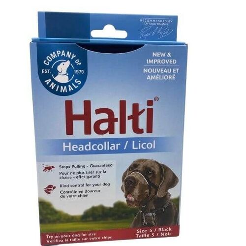 Halti Headcollar for Dogs - Black - Size 5 (53-72cm)