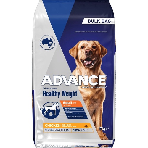 Advance Adult Healthy Weight Dry Dog Food - Chicken & Rice - 13kg