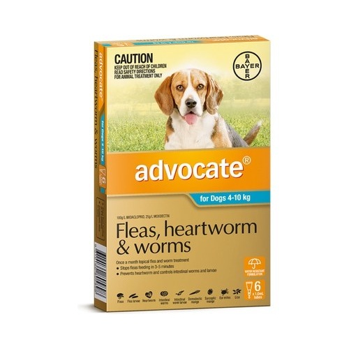 Advocate for Dogs 4-10 kgs - 6 Pack - Teal