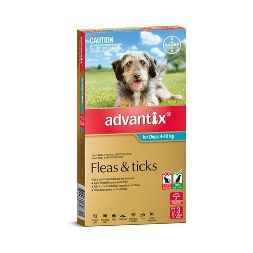 Advantix for Dogs 4-10 kgs - 3 Pack - Teal