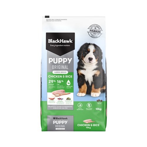 Black Hawk 10kg Large Breed Puppy Chicken & Rice Dry Dog Food