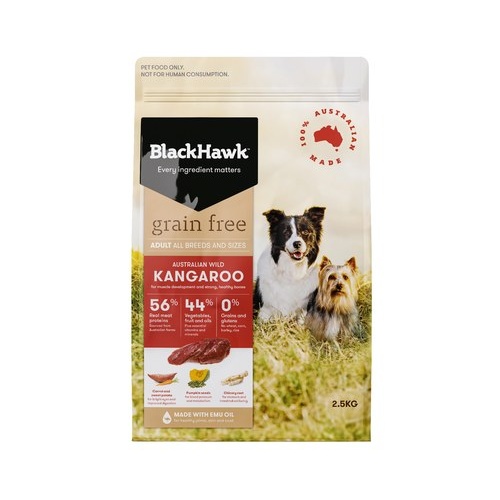 Black Hawk Grain Free Adult Dog - Kangaroo - 2.5kg