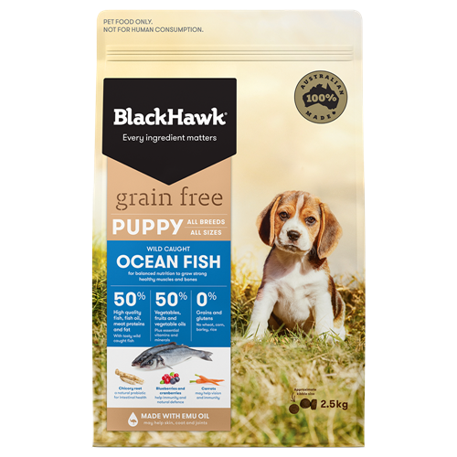 Black Hawk Grain Free Puppy - Ocean Fish - 2.5kg
