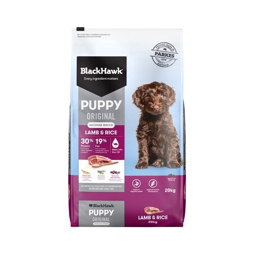 Black Hawk Lamb & Rice Puppy Medium Breed - 20kg