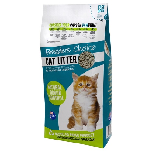 Breeders Choice 6 Litres Cat Litter Pellets Recycled Paper Kitty Litter