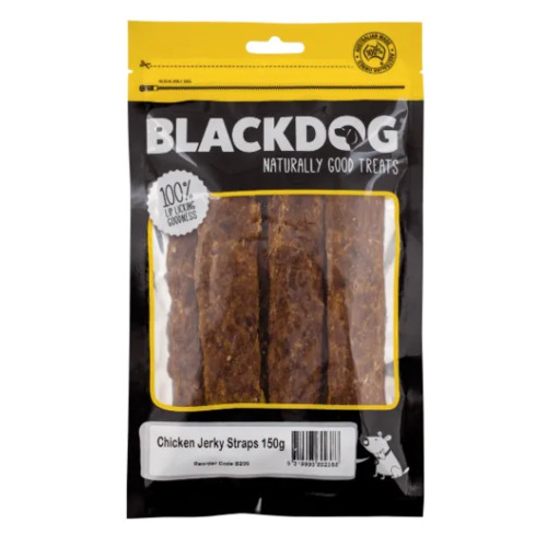 Blackdog Chicken Jerky Straps - 150g