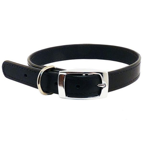 Beau Pets Leather Collar - 18mm x 45cm - Black