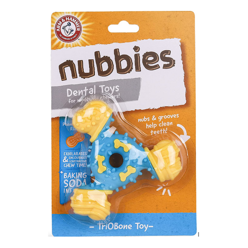 Arm & Hammer Nubbies Dental Dog Toy - TriBone