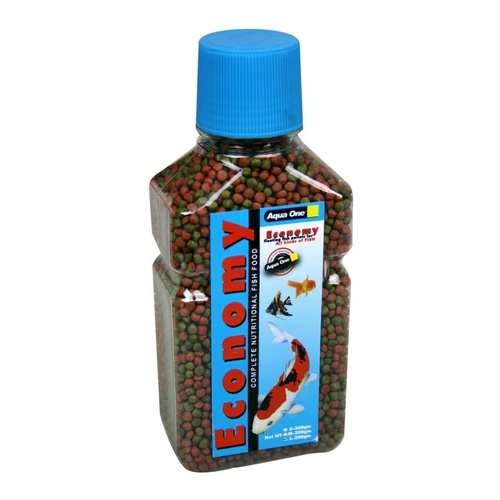 Aqua One Economy Pellet Fish Food - 3mm - 350g Bottle