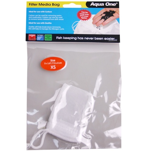 Aqua One Aquarium Filter Media Bag - X-Small (7.5x4cm)