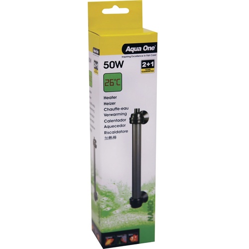 Aqua One Nano Betta Glass Aquarium Heater - 50W (16.8cm)