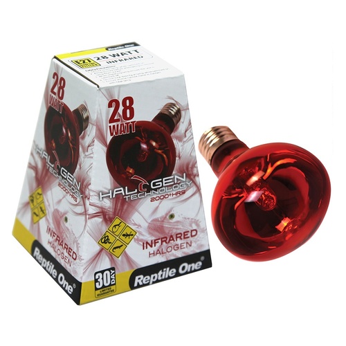 Reptile One Halogen Infrared Heat Lamp (28W Eqv 40W) Eddison Screw Fitting