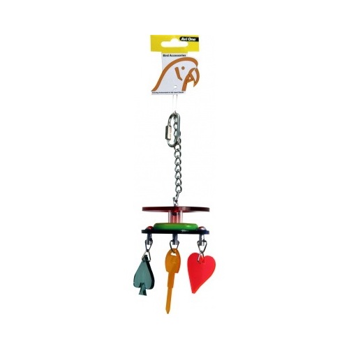 Avi One Parrot Toy Acrylic Double Disc with Keys