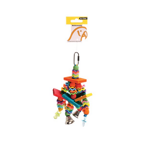 Avi One Parrot Toy Wooden Planks with Beads - 10x19cm