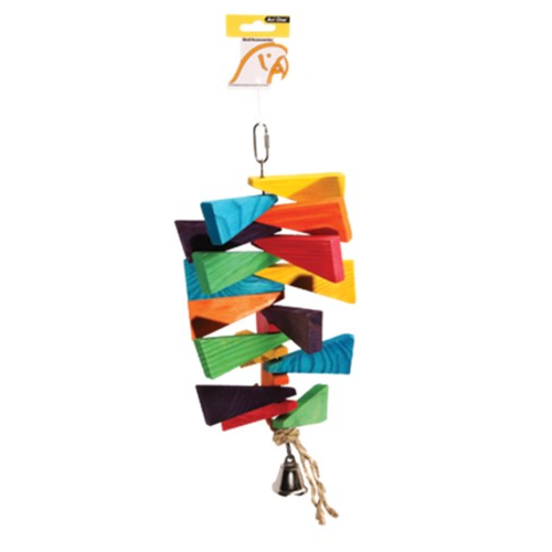 Avi One Parrot Toy Wooden Steps with Bell - 16x38cm