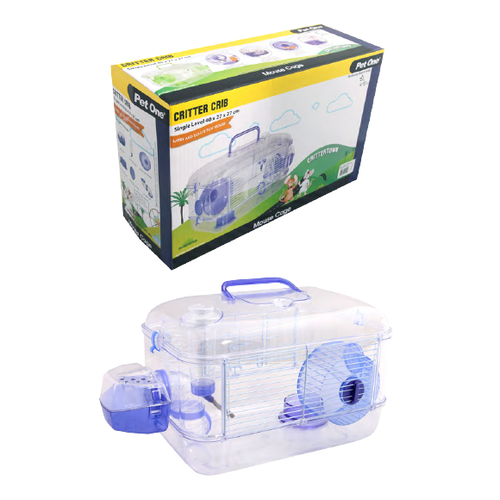 Pet One Critter Crib Mouse Habitat - 1 Level - 40L X 27W X 27cmH - Purple