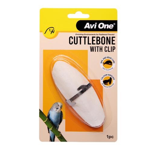 Avi One Bird Cuttlebone with Clip - Small