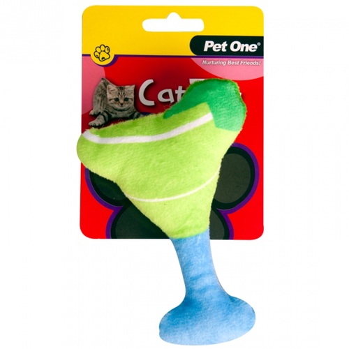 Pet One Plush Green Meowtini Cat Toy - 13.5cm