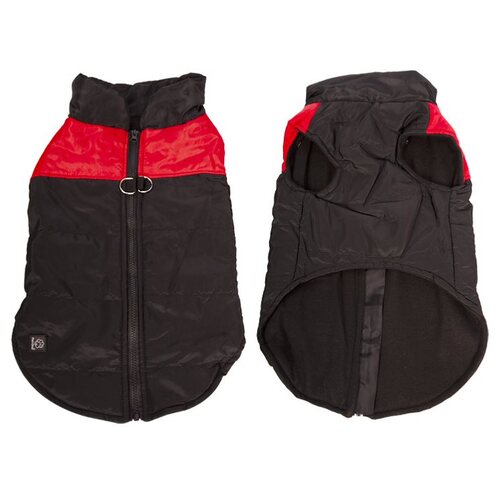 Pet One Doggy Parka Dog Coat - 40cm - Red/Black