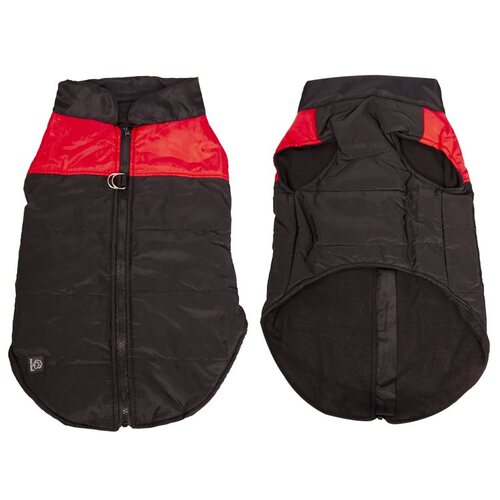 Pet One Doggy Parka Dog Coat - 50cm - Red/Black