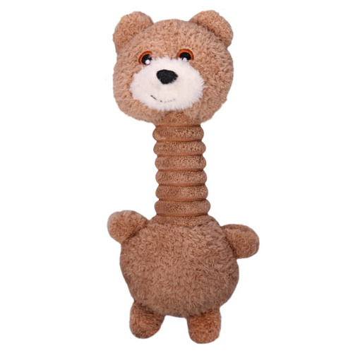 Pet One Plush Squeaky Dog Toy - Teddy with Long Neck - 21cm